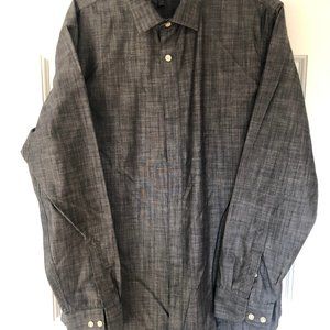 Banana Republic Men's Non-Iron Slim Fit Chambray Shirt - L